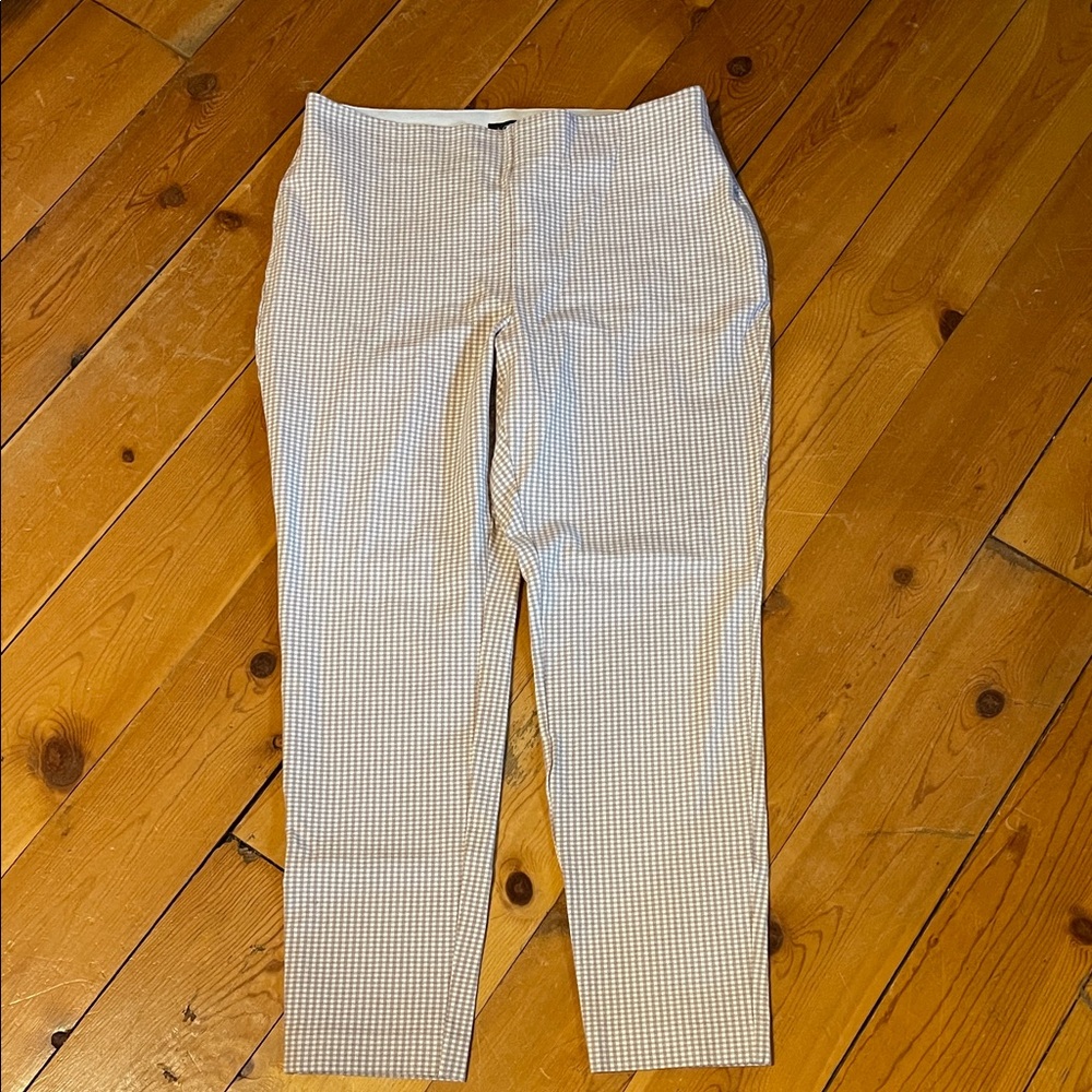 LOFT High Waist Curvy Skinny Checkered Pants- Size 10 - never worn